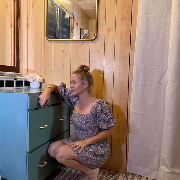 Valija daisy print puff sleeve romper in size x-small - Picture 6 of 8